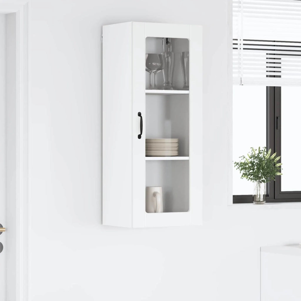 Mobile in vetro da parete LUCCA Bianco 40 x 31 x 100 cm 885095