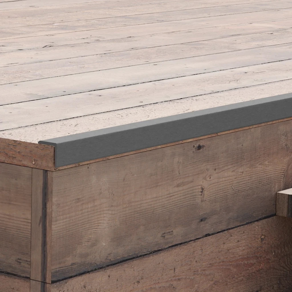 Profili Angolari per Bordi 5 pz in WPC 170 cm Grigio CFW6174396