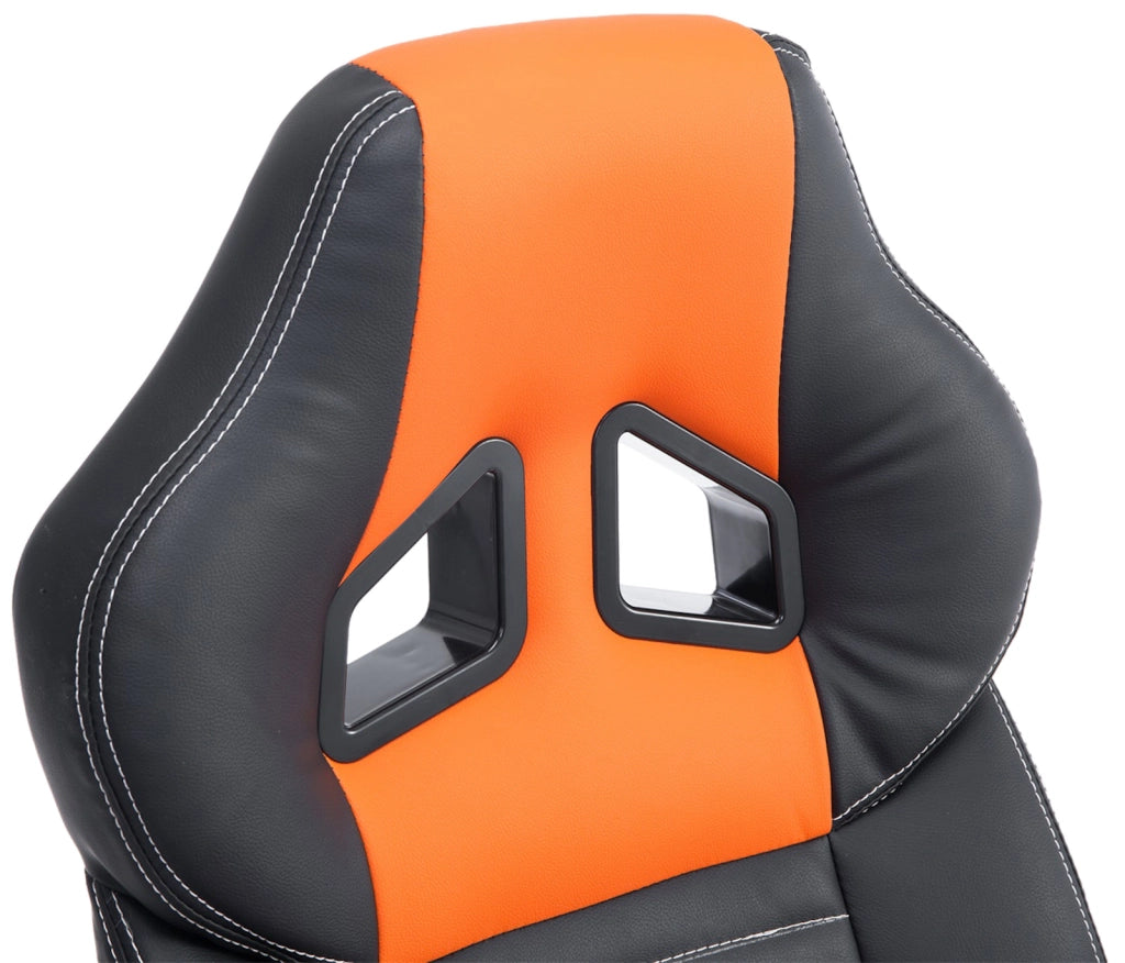 Sedia da ufficio XL Pedro Nero/arancione
