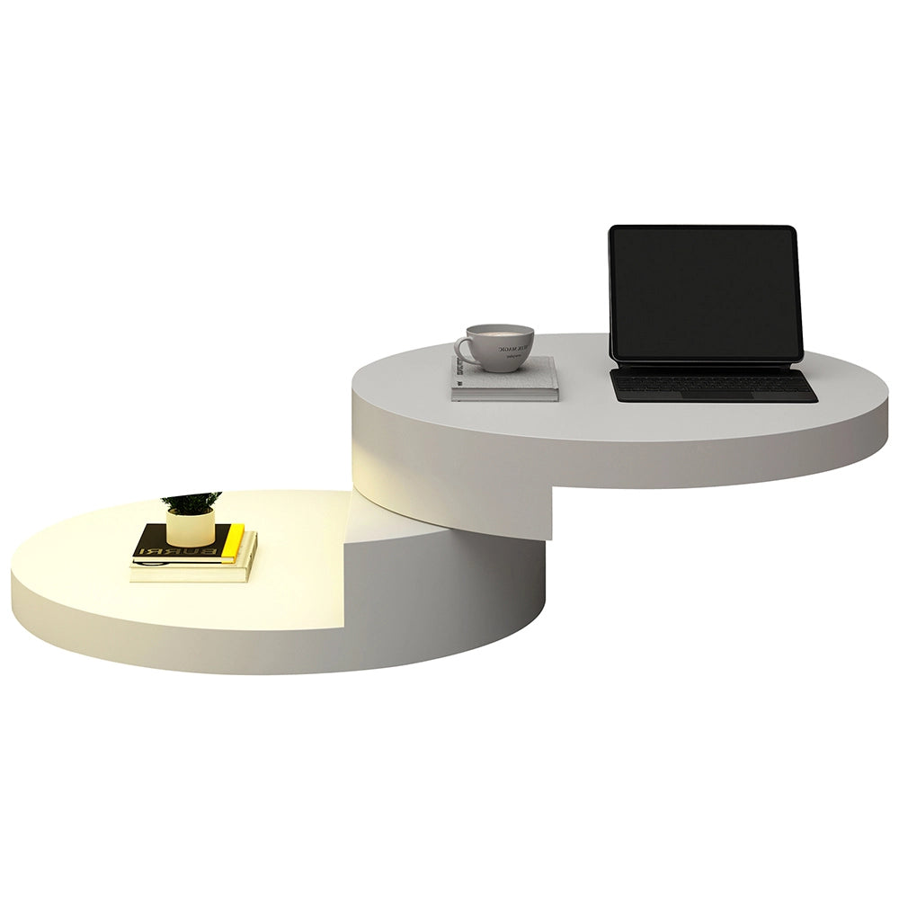 Tavolino girevole - Xylo - 70x70cm LED 16 colori bianco