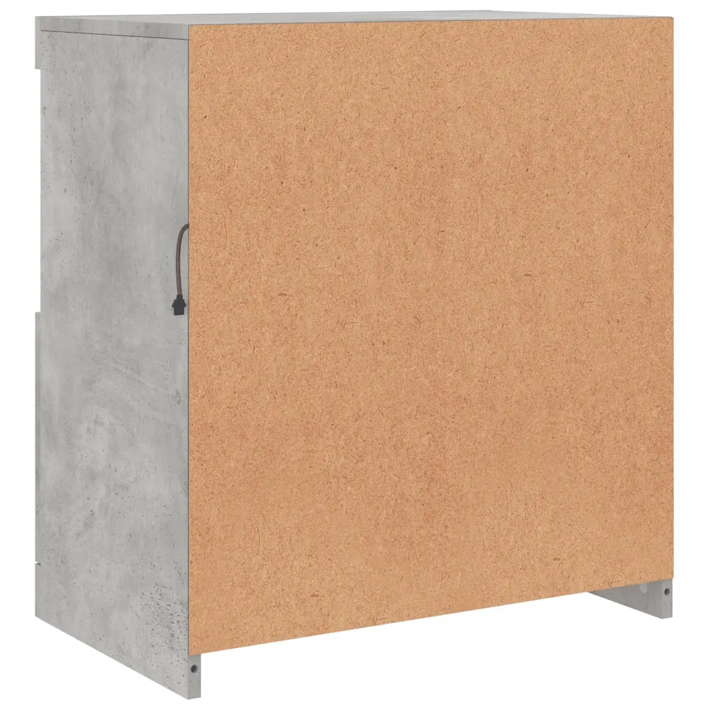 Credenza con Luci LED-Buffet-Armadio da cucina Grigio Cemento 60,5x37x67 cm 162170