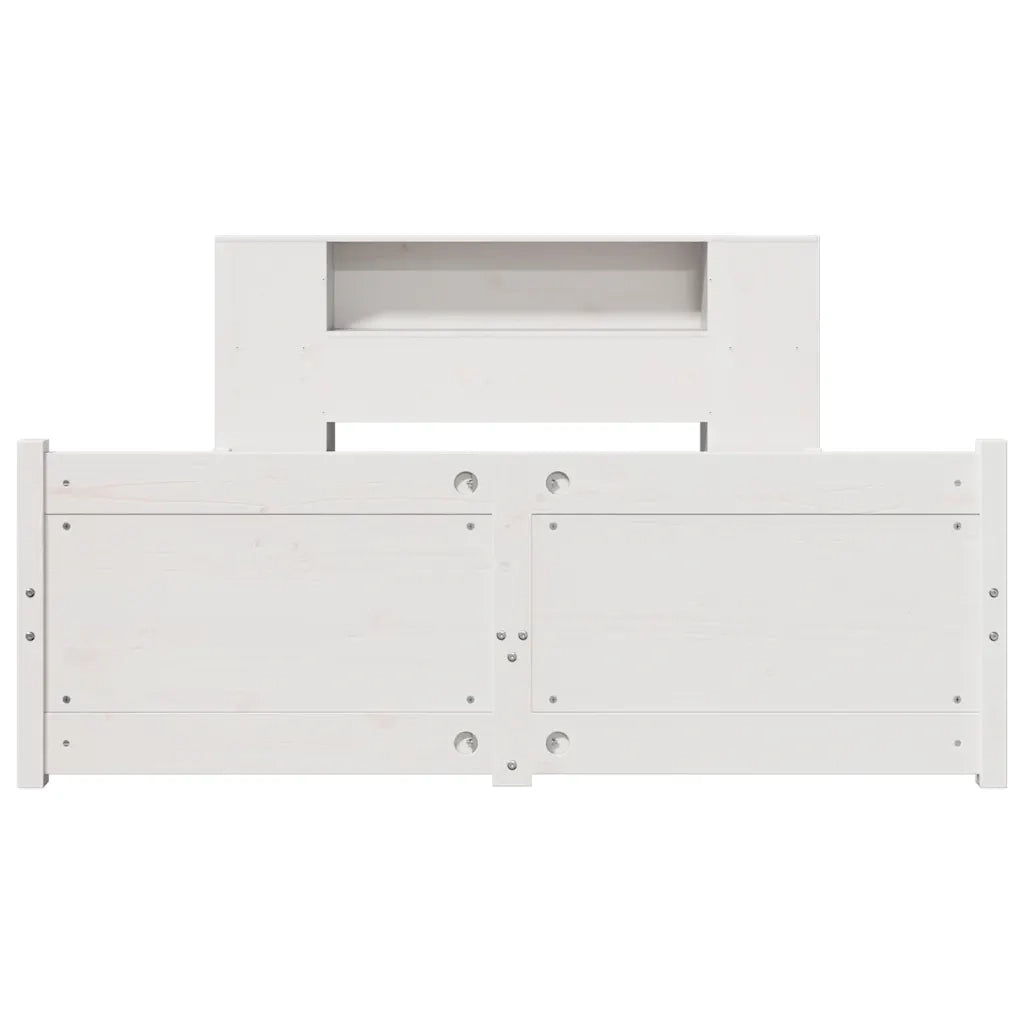Letto Libreria senza Materasso Bianco 120x200 cm Legno di Pino 3322436