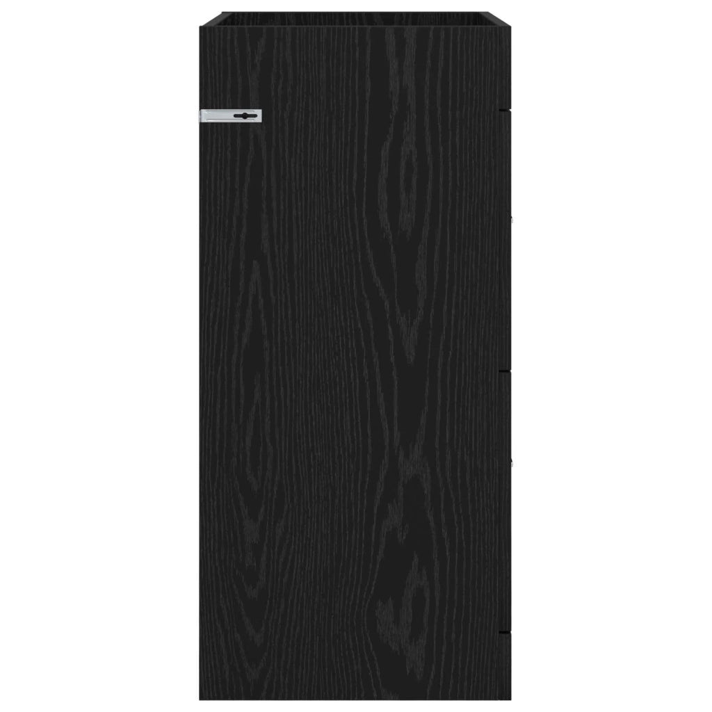 Mobiletto da Bagno Sotto Lavabo Rovere Nero 56 x 37,5 x 81 cm 890705