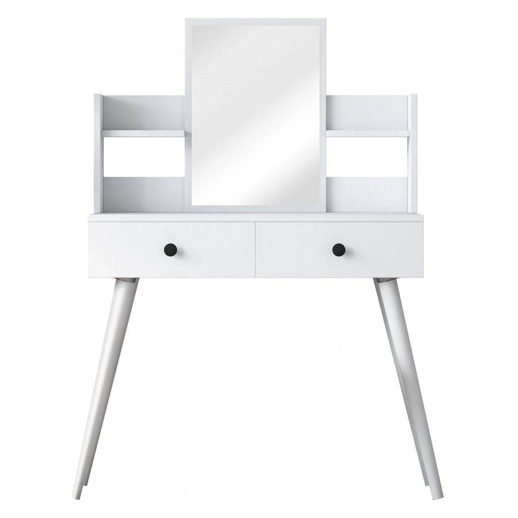Mobile da Trucco Longhena, Toeletta Specchio Incluso, 103x40x112h cm Bianco