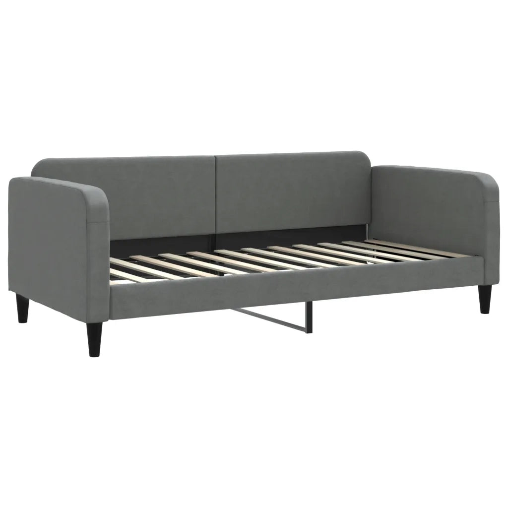 Letto singolo | Letto per adulti | Letto da Giorno Grigio 90x200 cm in Tessuto