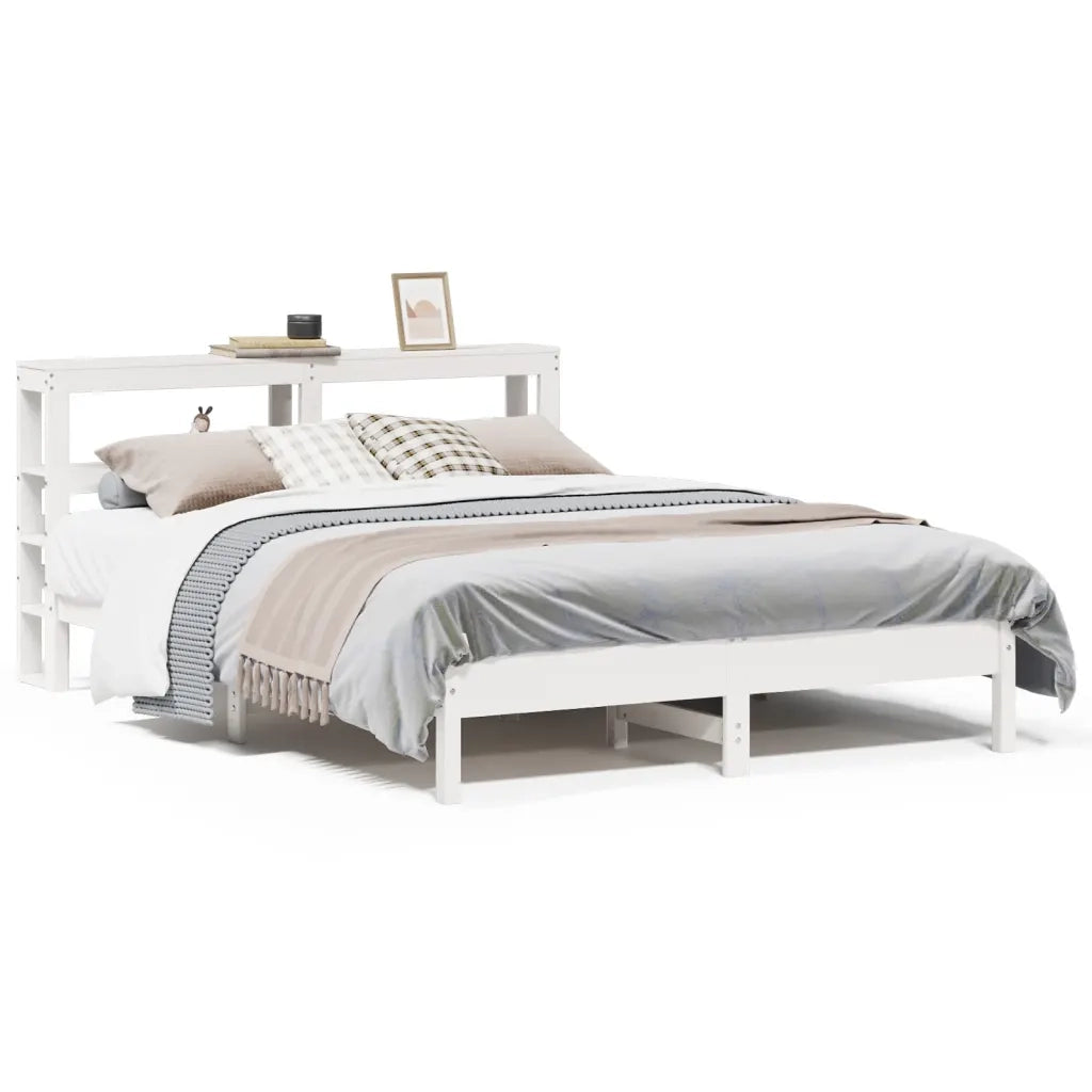 vidaXL Letto senza Materasso Bianco 160x200 cm Legno Massello di Pino