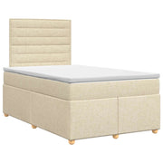 Letto box spring con materasso Crema 120 x 190 cm Tessuto 3453835
