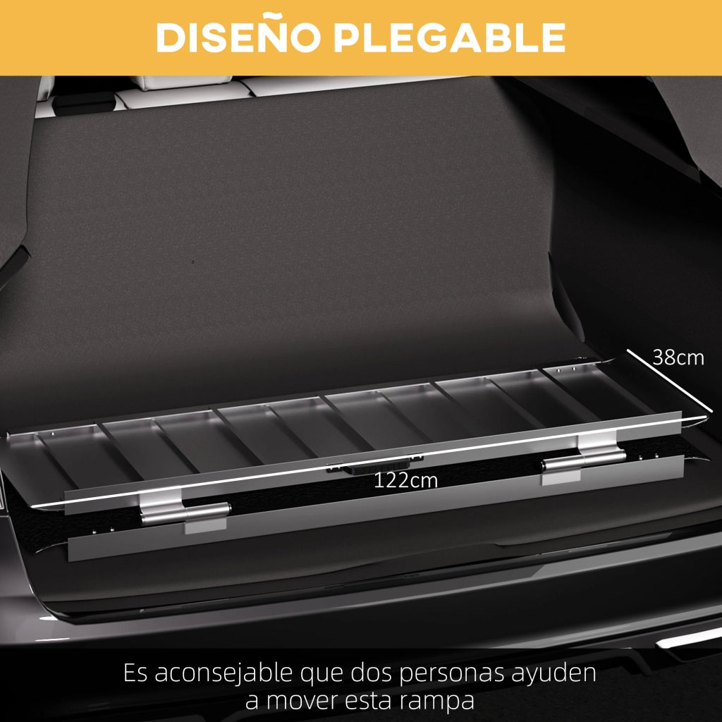 Rampa per Sedia a Rotelle Pieghevole in Alluminio 122 cm ¨C zephmum ¨C Nero 272 kg