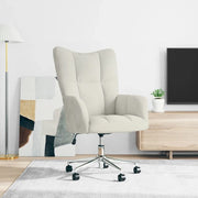Sedia Relax Bianco Crema Velluto 328170