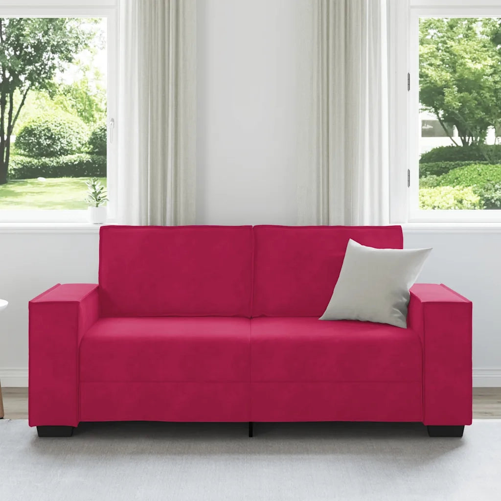Divano | Divano da soggiorno | Sofa a 2 Posti Rosso Vino 180x78x84 cm in Velluto