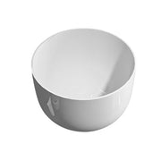 Lavabo da appoggio tondo in ceramica bianco lucido 390x250 mm senza piletta