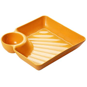 Trade Shop - Set 8pz Piatto Da Portata Multifunzione Per Salse Ciotola Immersione Per Snack Feste -