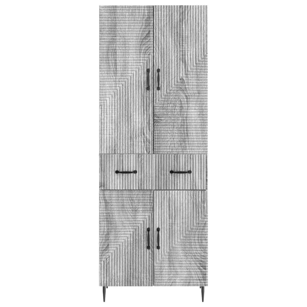 Set di armadi 2 pcs Sonoma grigio 66 x 34,5 x 89,5 cm