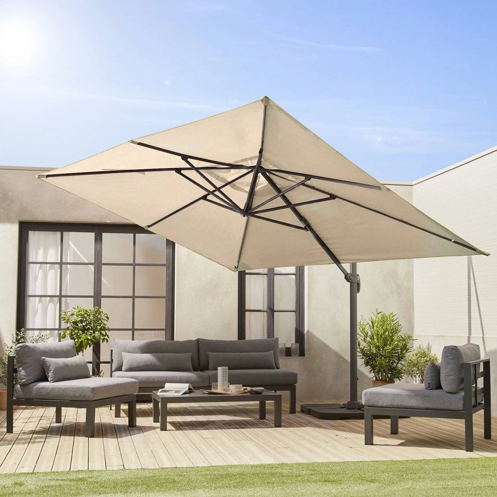 Ombrellone rettangolare, 3x4m, beige