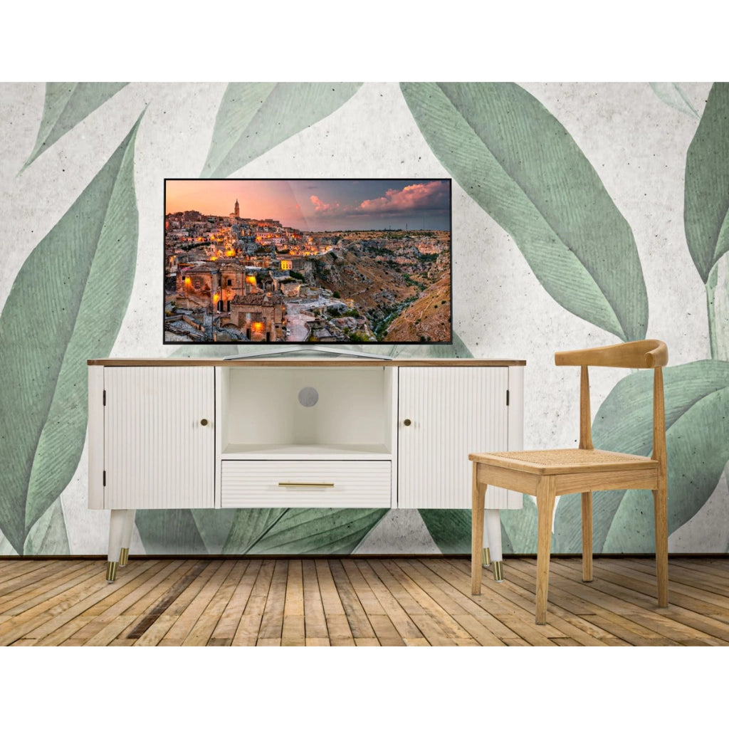 Mobile Porta TV VKH228, Bianco, Legno, 117x40x60 cm