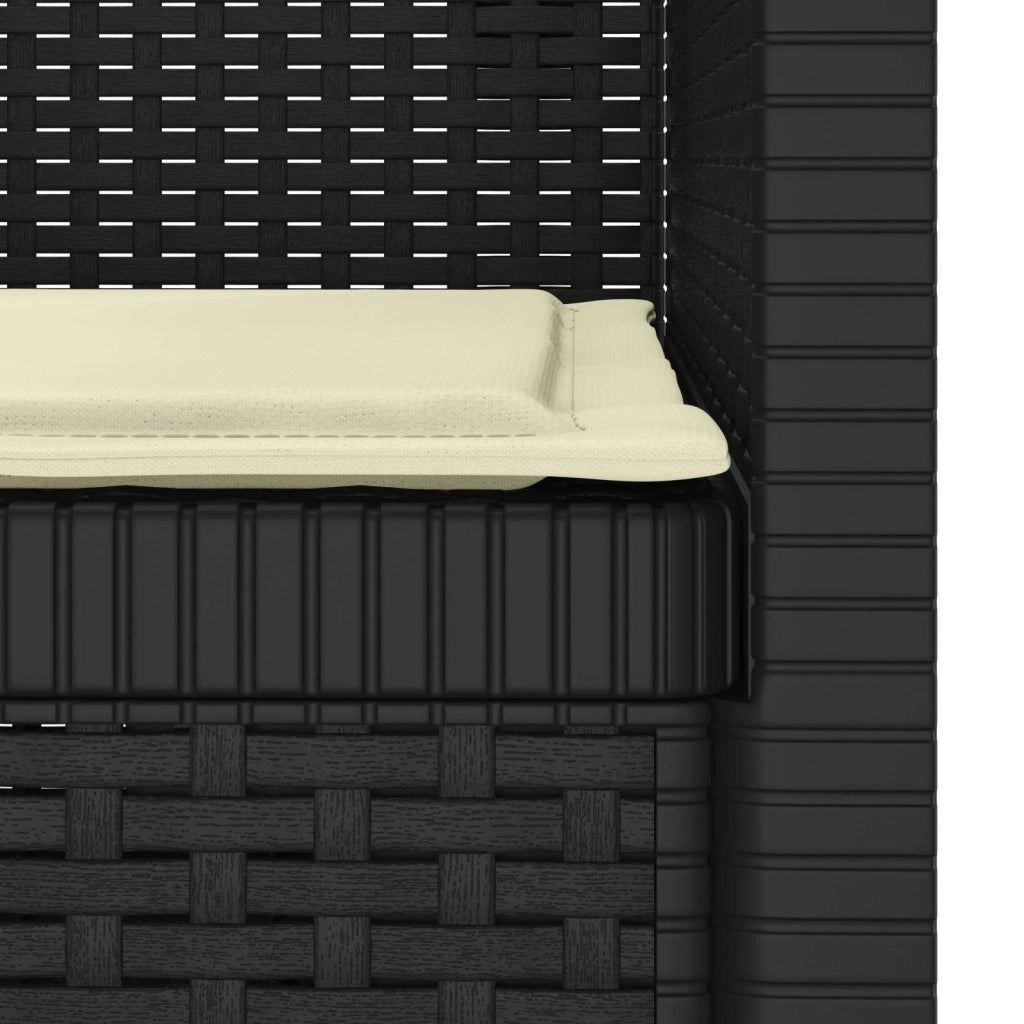 Poltrona a 1 Posto con Cuscino Aspetto Rattan PP Antracite 8011852