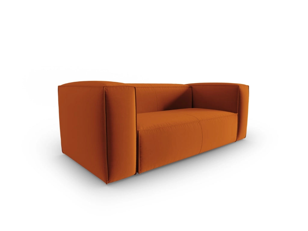 Cosmopolitan Design - Divano "Mackay" 2 posti in velluto terracotta 