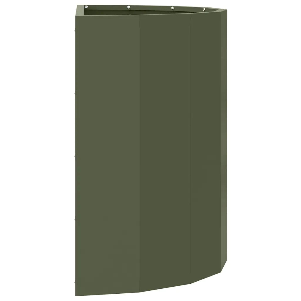 Fioriera Verde oliva 60 x 30 x 50 cm Acciaio