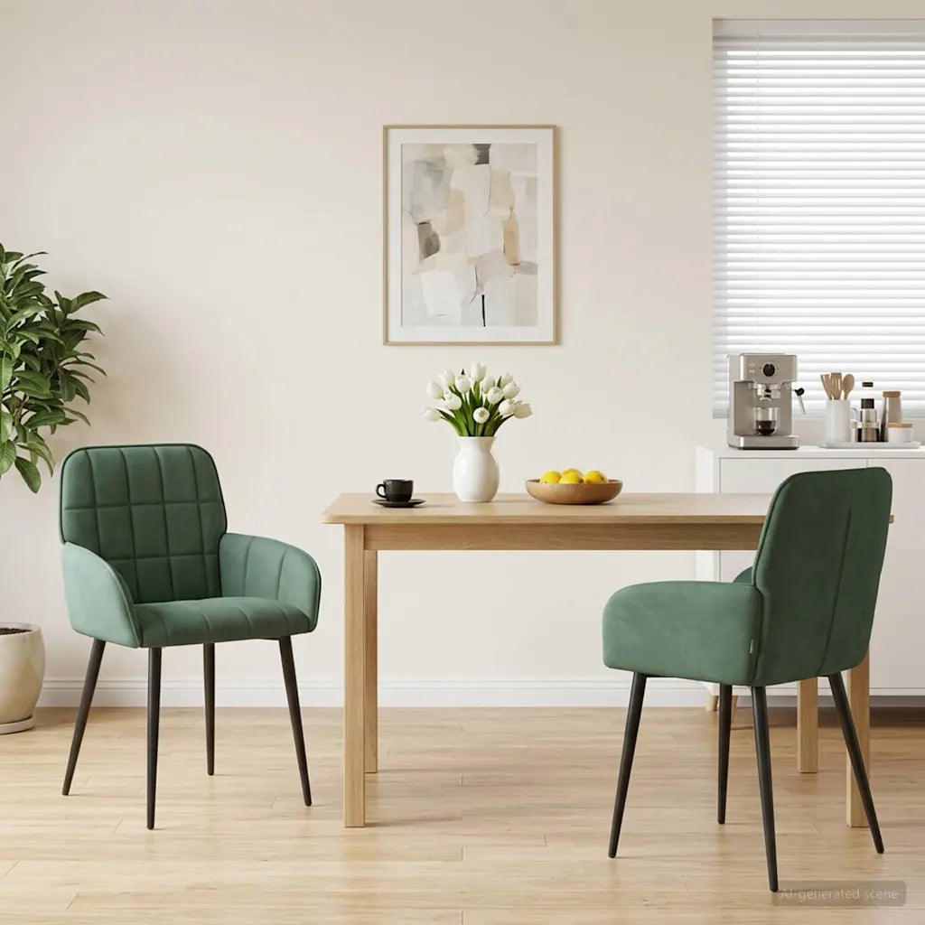 Sedie da pranzo 2 pcs Velluto (V) Verde Mare 56,5 x 50 x 86 cm 42034280