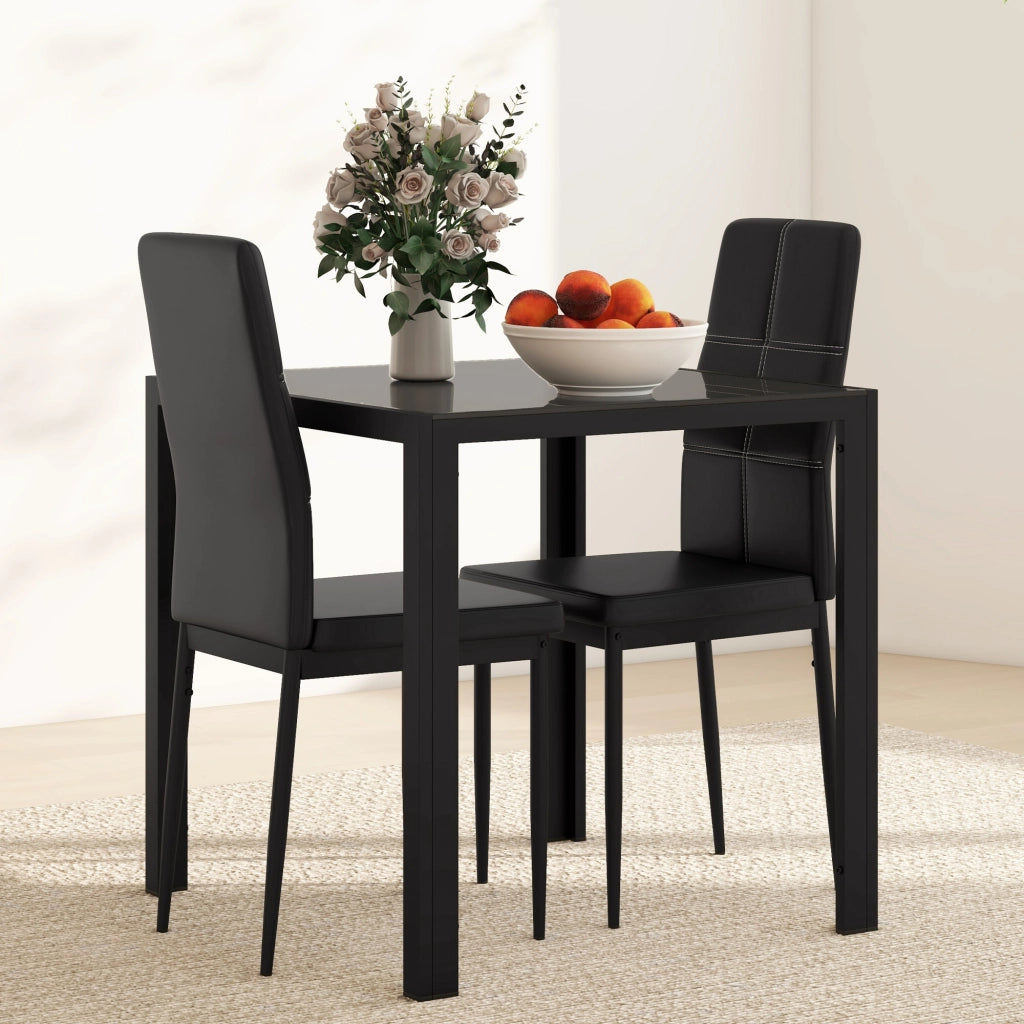 Tavolo da pranzo con sedie Set ¨C zephmum ¨C Nero