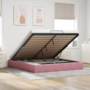 Struttura Letto Pouf senza Materasso Rosa 200x200 cm in Velluto 3310990