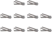 Set di 10 Clip per Stampante 3D in Acciaio Inox - Resistenti e Durissimi - Per Stampanti 3D - Dimensioni 10x10x30 mm - Materiale Acciaio Inox - Peso 10g - Spessore 0,5 mm - Set Completo di 10 Unità