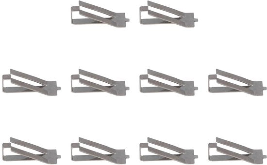 Set di 10 Clip per Stampante 3D in Acciaio Inox - Resistenti e Durissimi - Per Stampanti 3D - Dimensioni 10x10x30 mm - Materiale Acciaio Inox - Peso 10g - Spessore 0,5 mm - Set Completo di 10 Unità