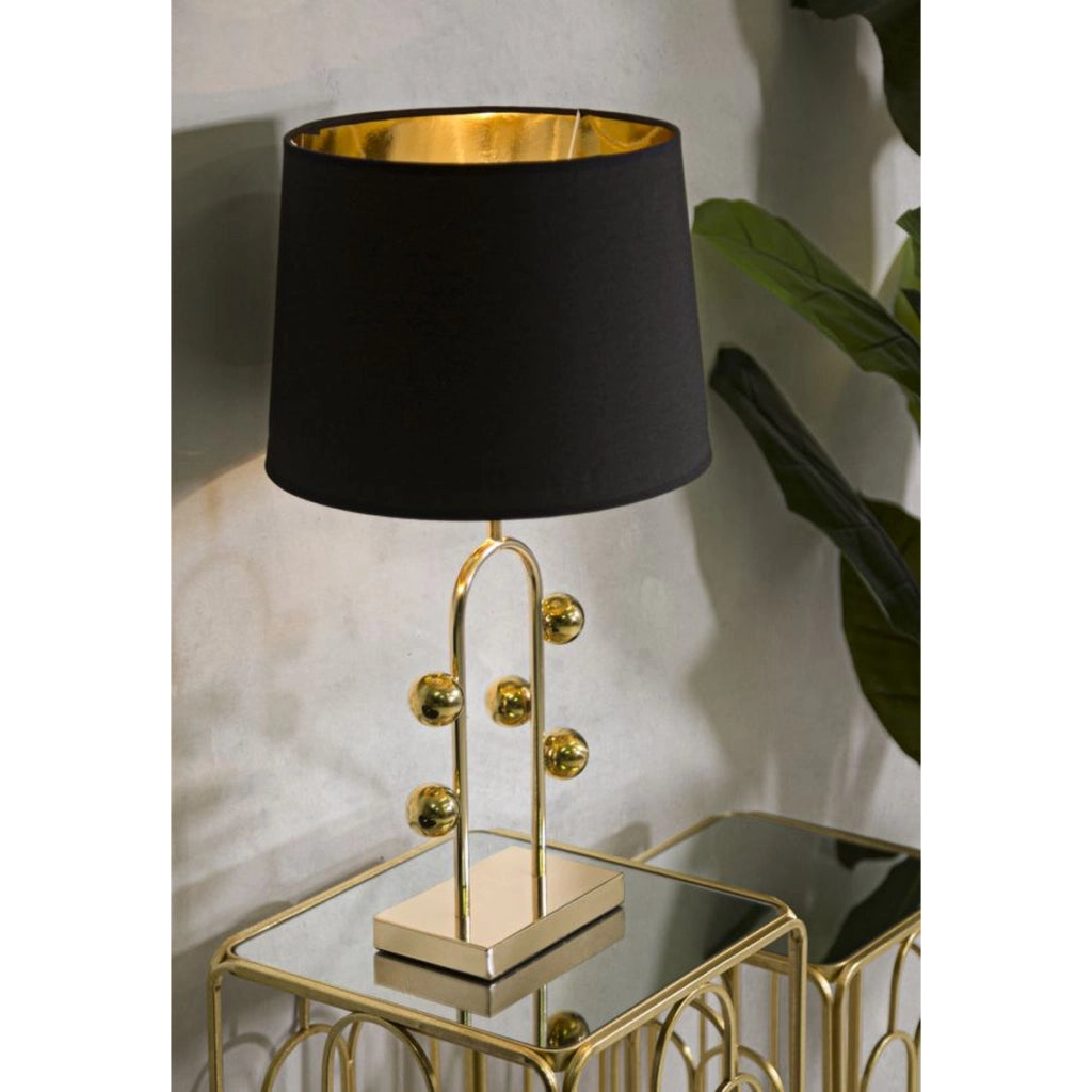 Lampada da Tavolo VKH127, Nero, Metallo, 32,5x32,5x61 cm