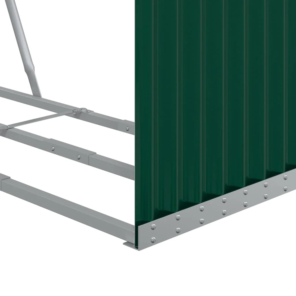 Portalegna 120 x 45 x 210 cm acciaio zincato verde 02_0043762