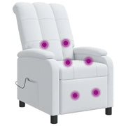 Poltrona Massaggiante Bianco Tessuto 42034978