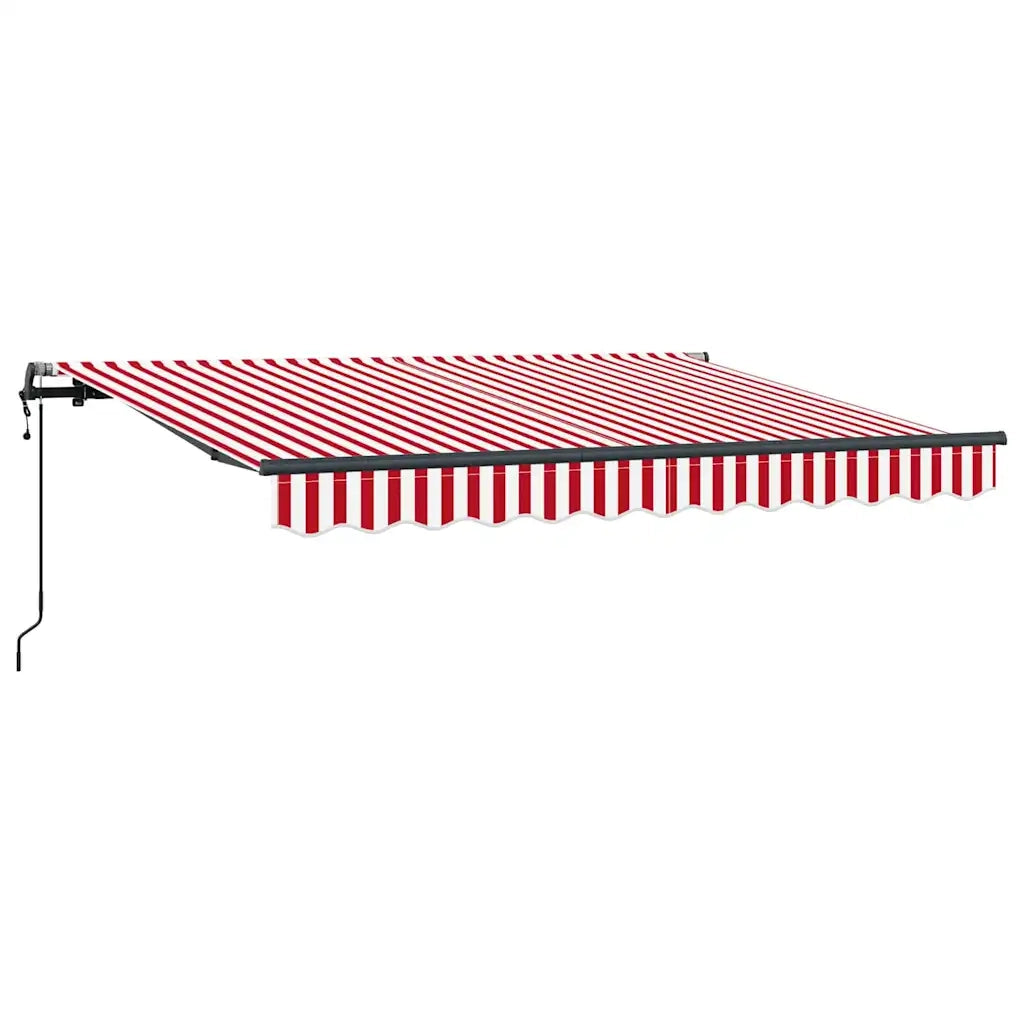 vidaXL Tenda Retrattile Rosso e Bianco 250 x 200 cm