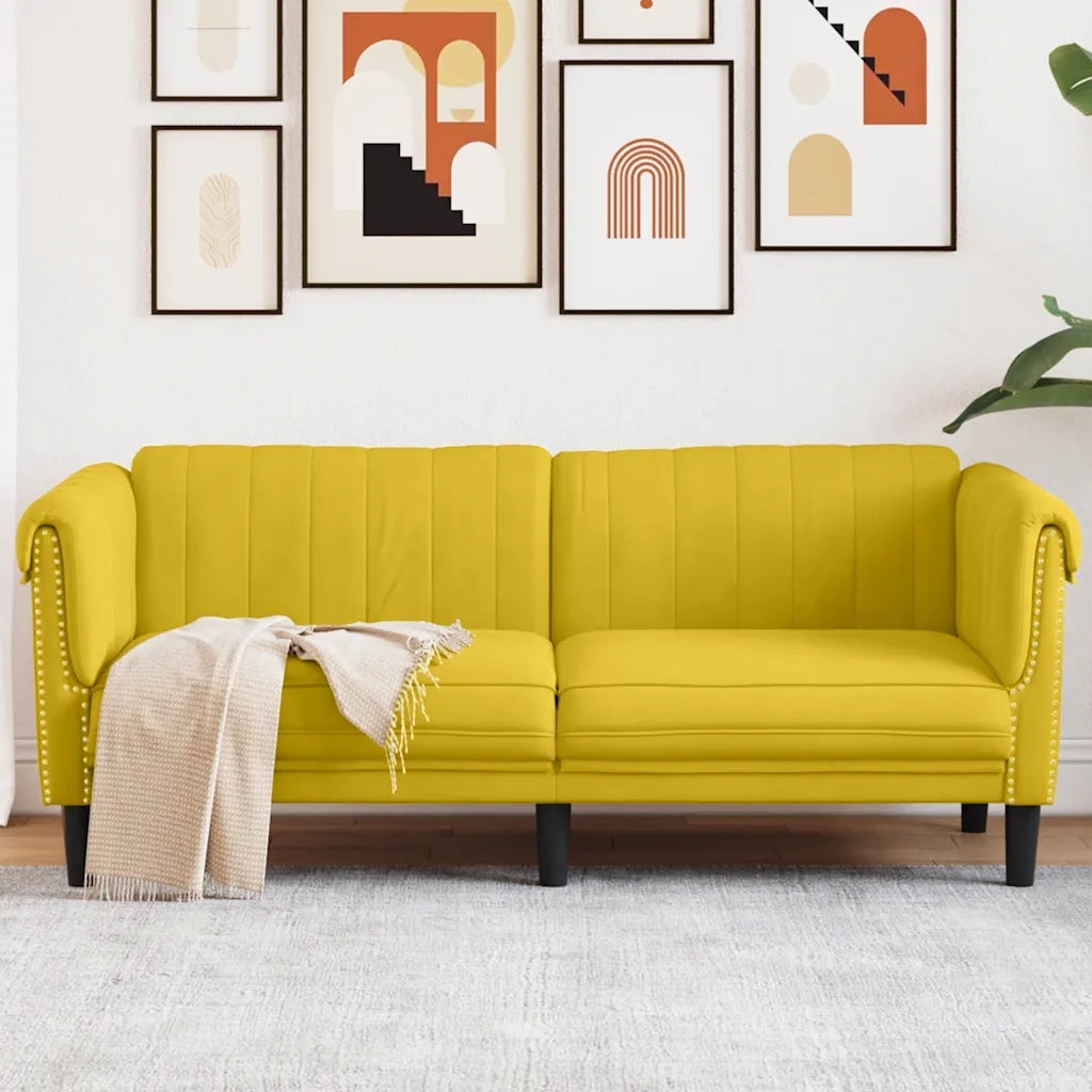 Divano a 2 Posti Giallo in Vellutocod mxl 115409