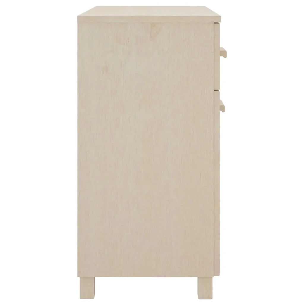 Buffet credenza cassettiera armadio mobile contenitore organizer per cucina soggiorno salotto 79 x 40 x 80 cm legno massello di pino marrone 02_0032176