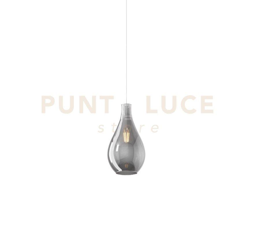SOSPENSIONE IN VETRO 1193 PICCOLO FUME' ROSONE ACQUISTABILE SEPARATAMENTE 1 LUCE ATTACCO E27 D.25CM