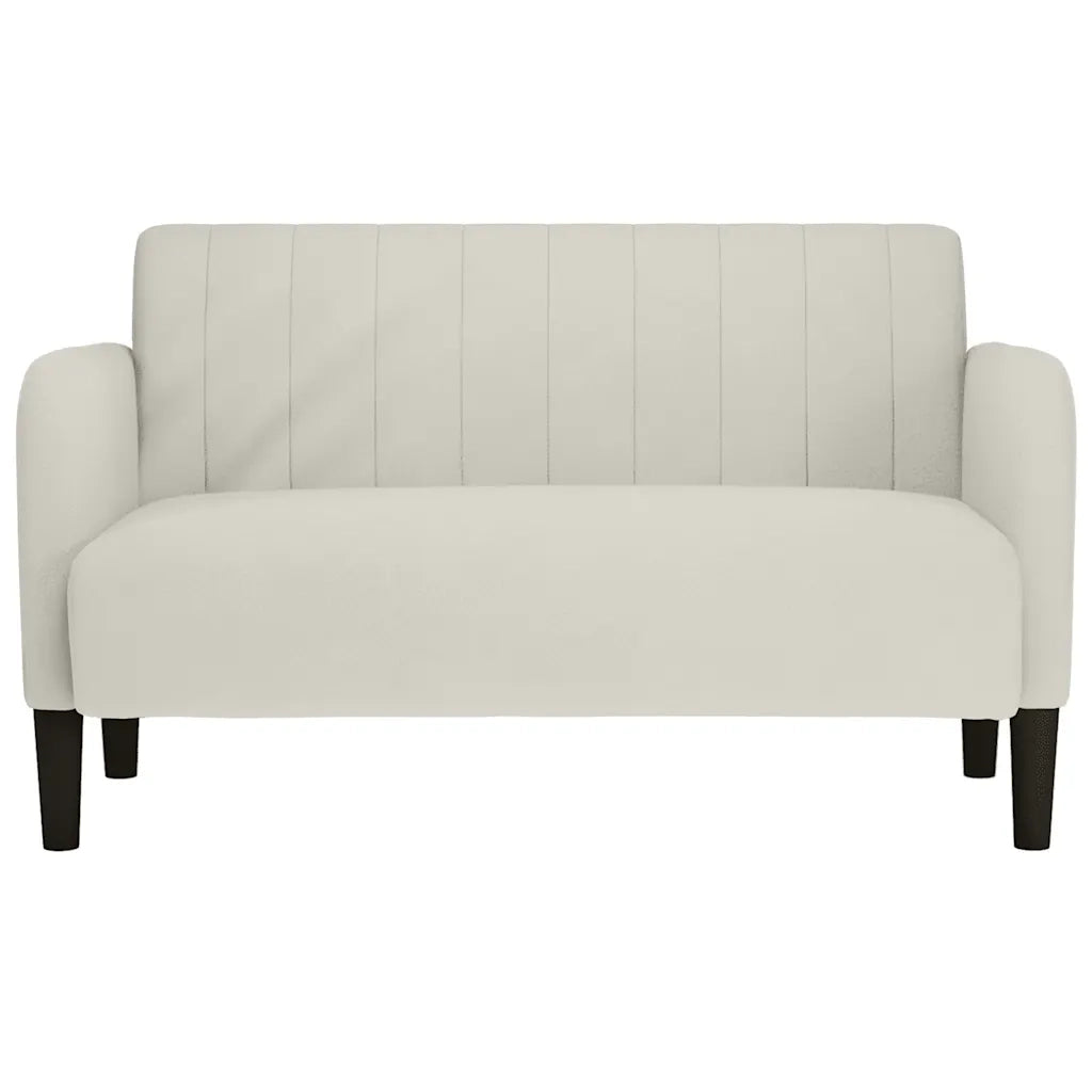 Divano | Divano da soggiorno | Sofa Divanetto Crema 109 cm in Velluto