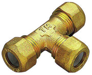RACCORDO A T INTERMEDIO CON OGIVA IN PTFE PER TUBO RAME MODELLO 1200 3/8 ø10   TIEMME RACCORDERIE SPA