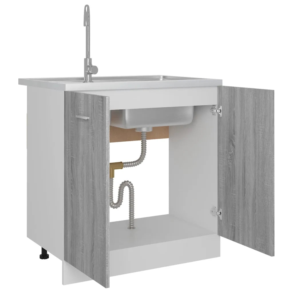Mobiletto Â“LyonÂ” Grigio Sonoma 80x46x81,5 cm