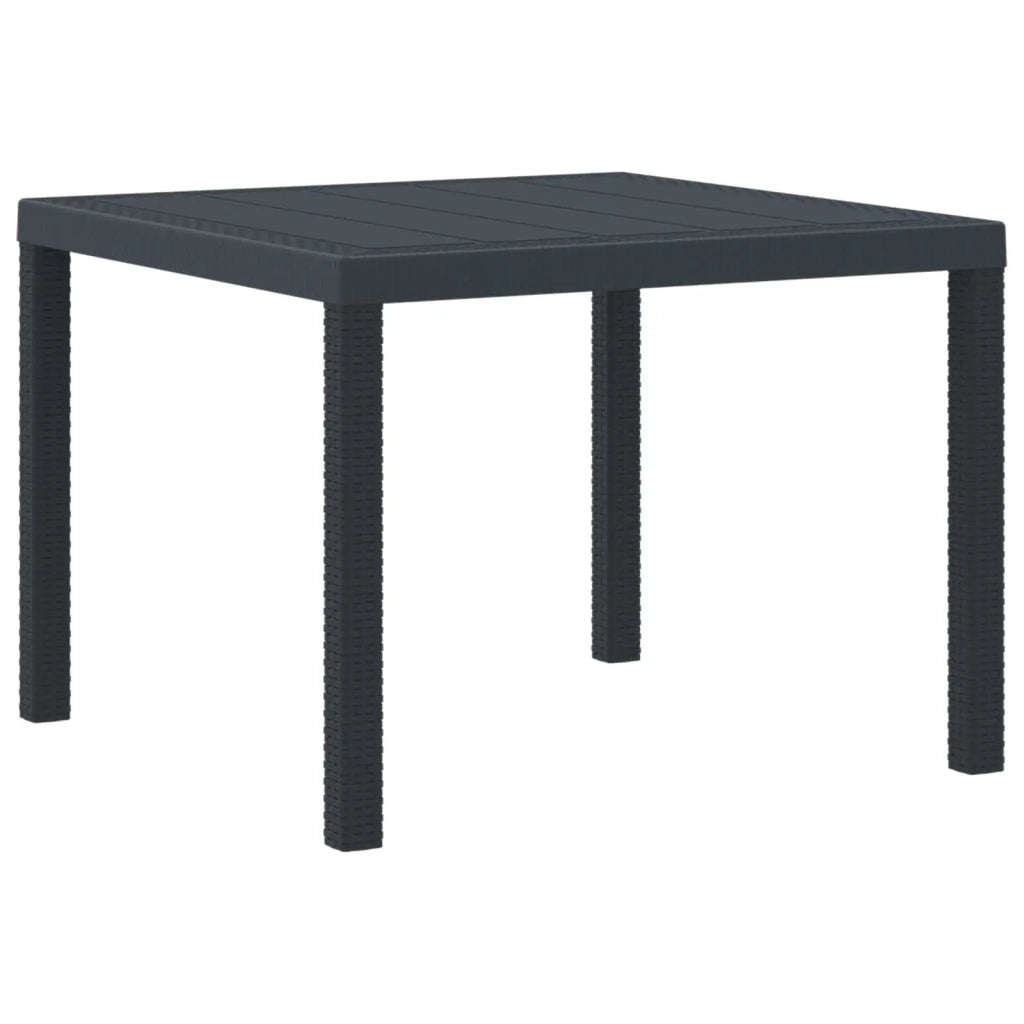 Set da Pranzo per Giardino 5 pcs Antracite Polipropilene