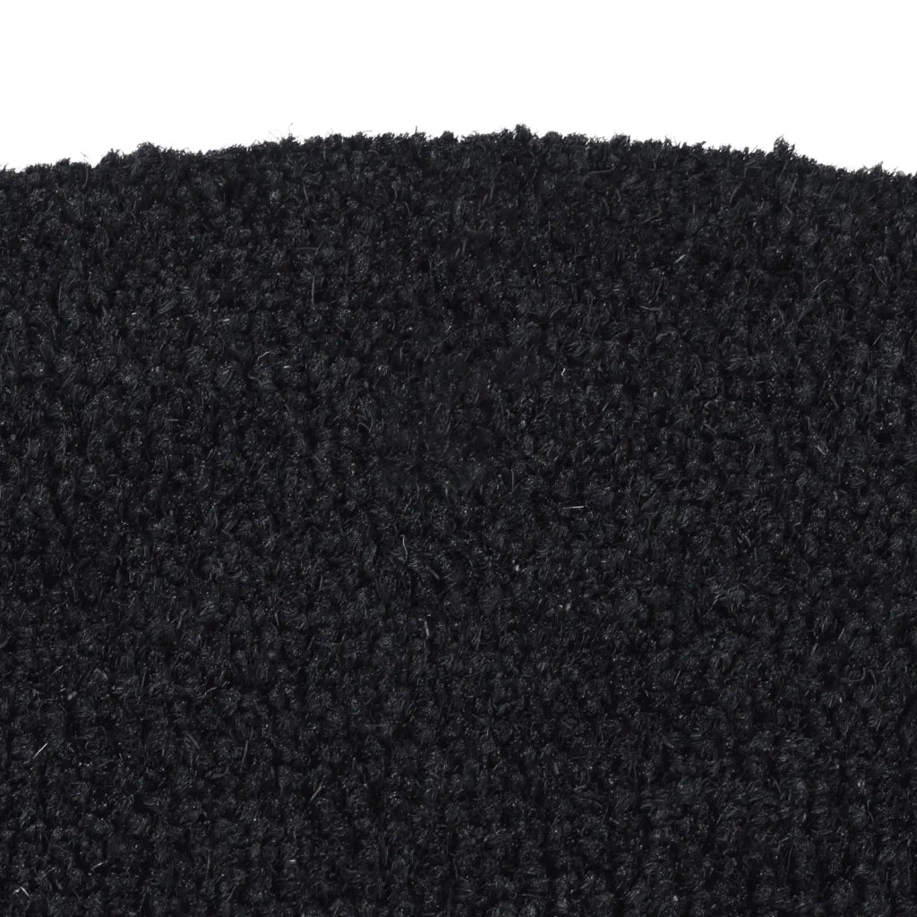 Zerbino Nero Mezzo Rotondo 50x80 cm Fibra di Coccocod mxl 110767
