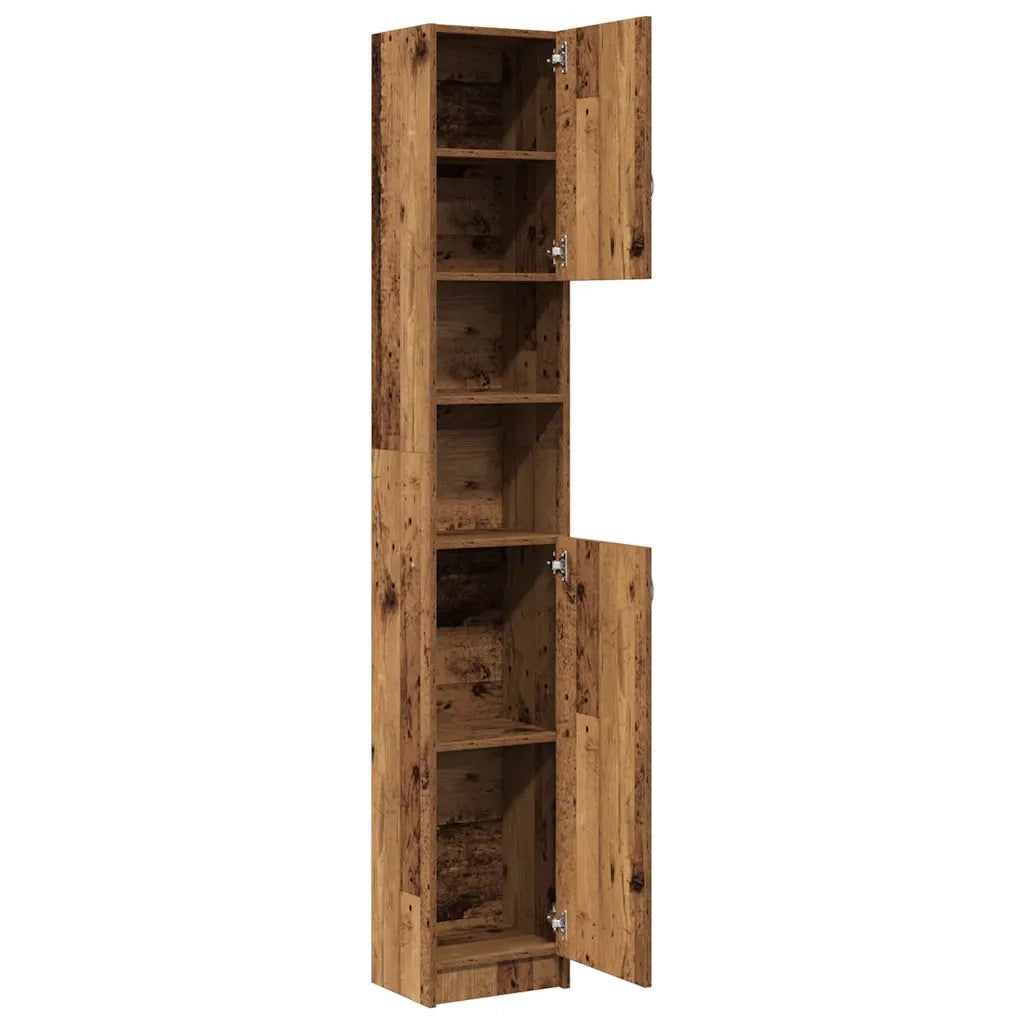 vidaXL Mobile da Bagno Legno Antico 32x25,5x190 cm in Truciolato