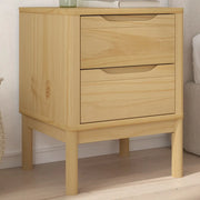 Comodino-Tavolino da notte FLORO Marrone Cera 45x39x57 cm Legno di Pino