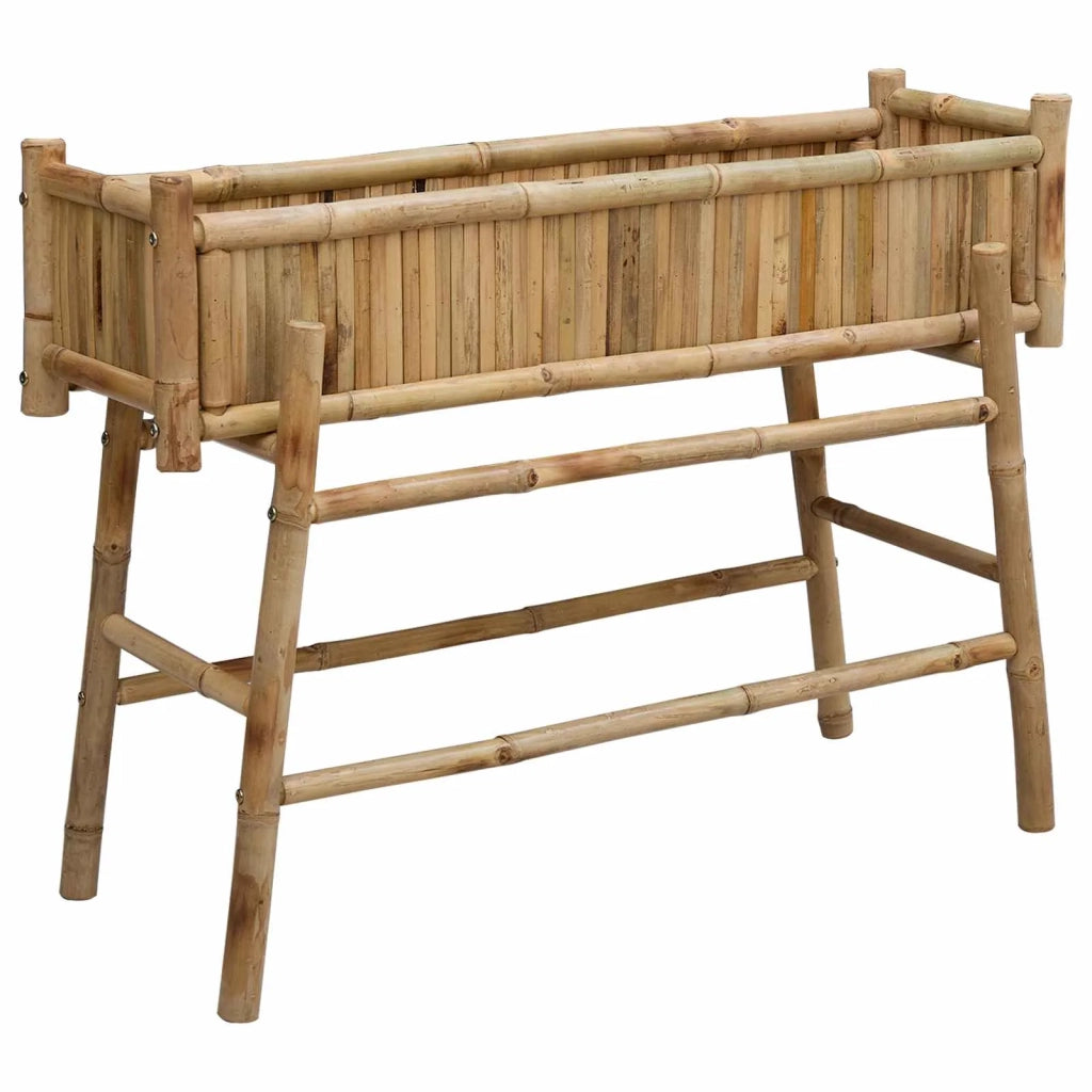 Vaso da Giardino con Supporto Naturale 100 x 38 x 74 cm Bambù 42028230