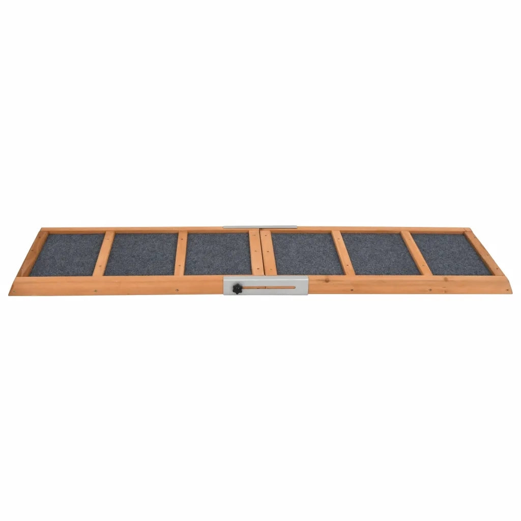 Rampa per Cani Grigia 120x30 cm in Legno Massello di Abete 172419