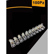 Trade Shop - Set 100 Pz Morsetto A Cappuccio Unipolare Trasparente Per Cavi Sezione 4mm Ms-40 -