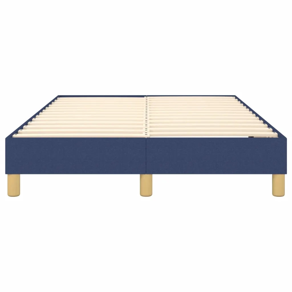 Struttura Letto a Rete a Molle-Giroletto Blu 120x200 cm in Tessuto 145397