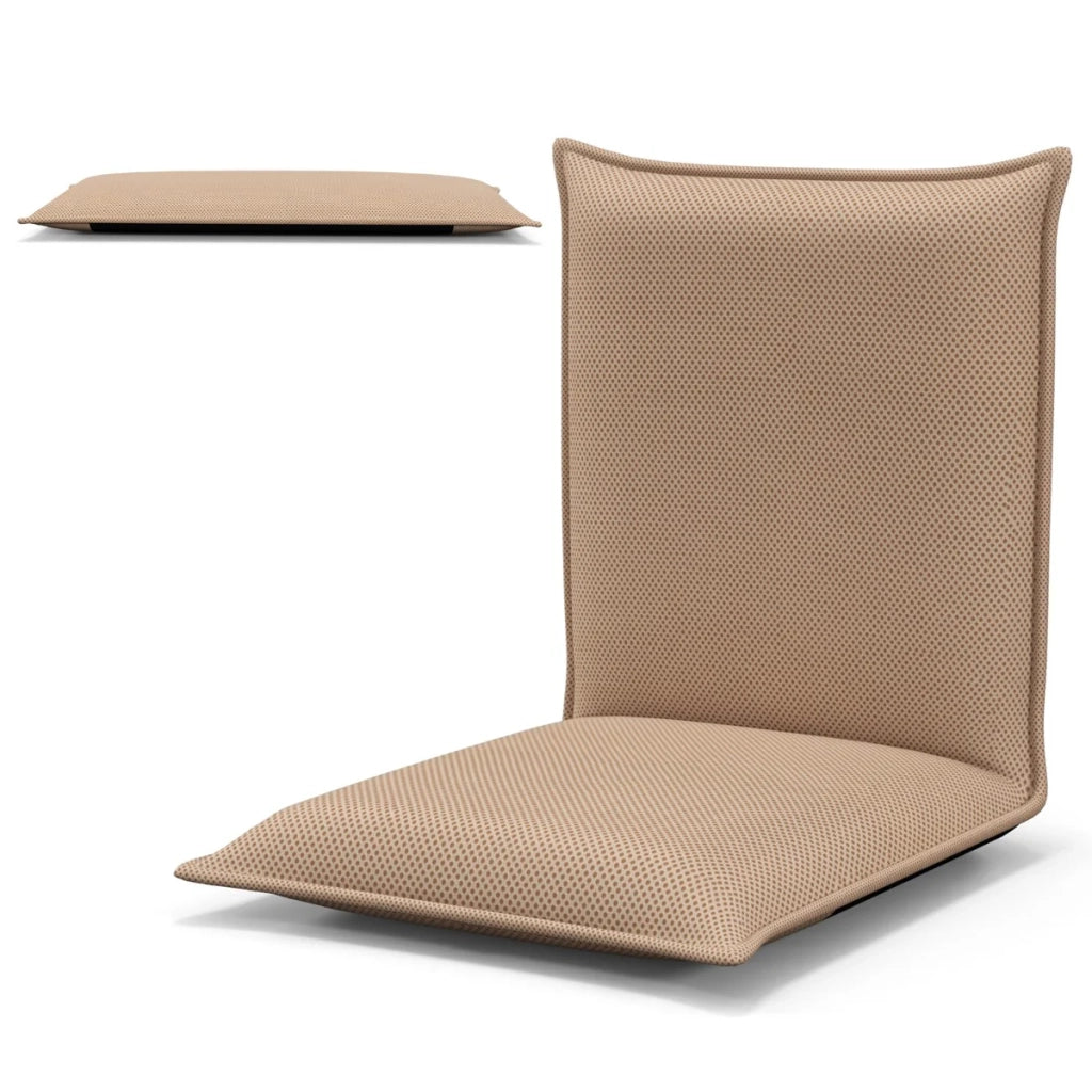 Poltrona reclinabile da terra 44 x 54,5 x 53,5 cm comoda seduta imbottita design moderno tessuto marrone 20_0018731