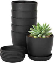 Piantagione in Plastica da 10 cm - 8 Pezzi - Adatto per Esterno - Sostenibile - Antisfondamento - Per Giardino e Balcone - Vaso per Piante