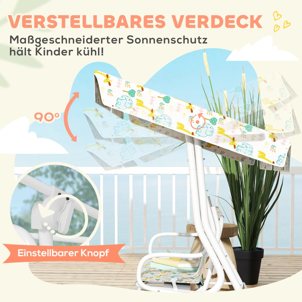 Divano a dondolo per bambini ¨C Zephmum ¨C Bianco