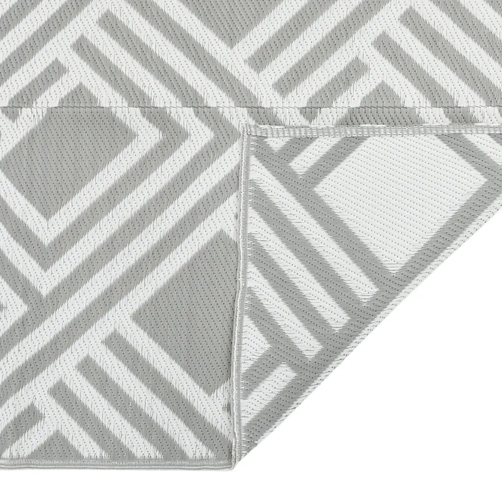 Tappeto da Esterni ARAKIL Grigio 190x290 cm in PP 368564