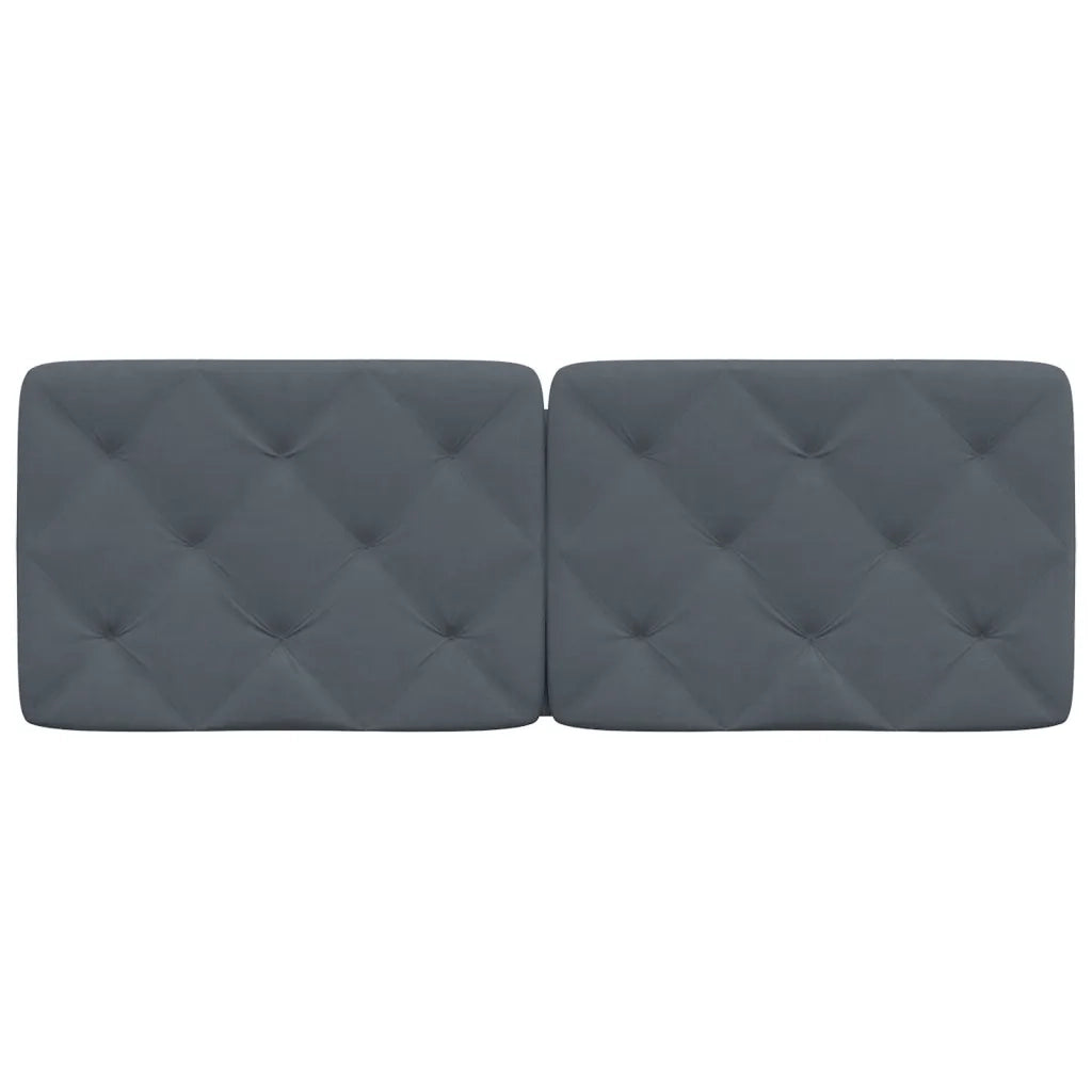 Cuscino Testiera Grigio Scuro 120 cm in Velluto CFW3819765